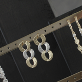 Audrey IN:STORE Pendiente de 2 tonos chapado en oro