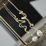 Audrey Organic Chain Earring Gold Plating, Dansk Copenhagen