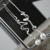 Audrey Organic Chain Earring Silver Plating, Dansk Copenhagen