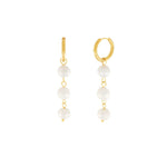 Joy Waterproof Long Pearl Chain Earring 18K Gold Plating -DNSK Copenhagen