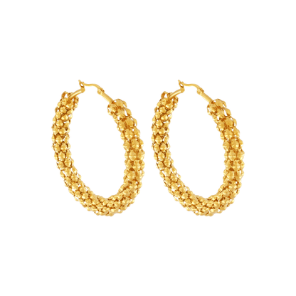 Courage Waterproof Mesh Statement Earring 18 Carat GoldIDansk Copenhagen