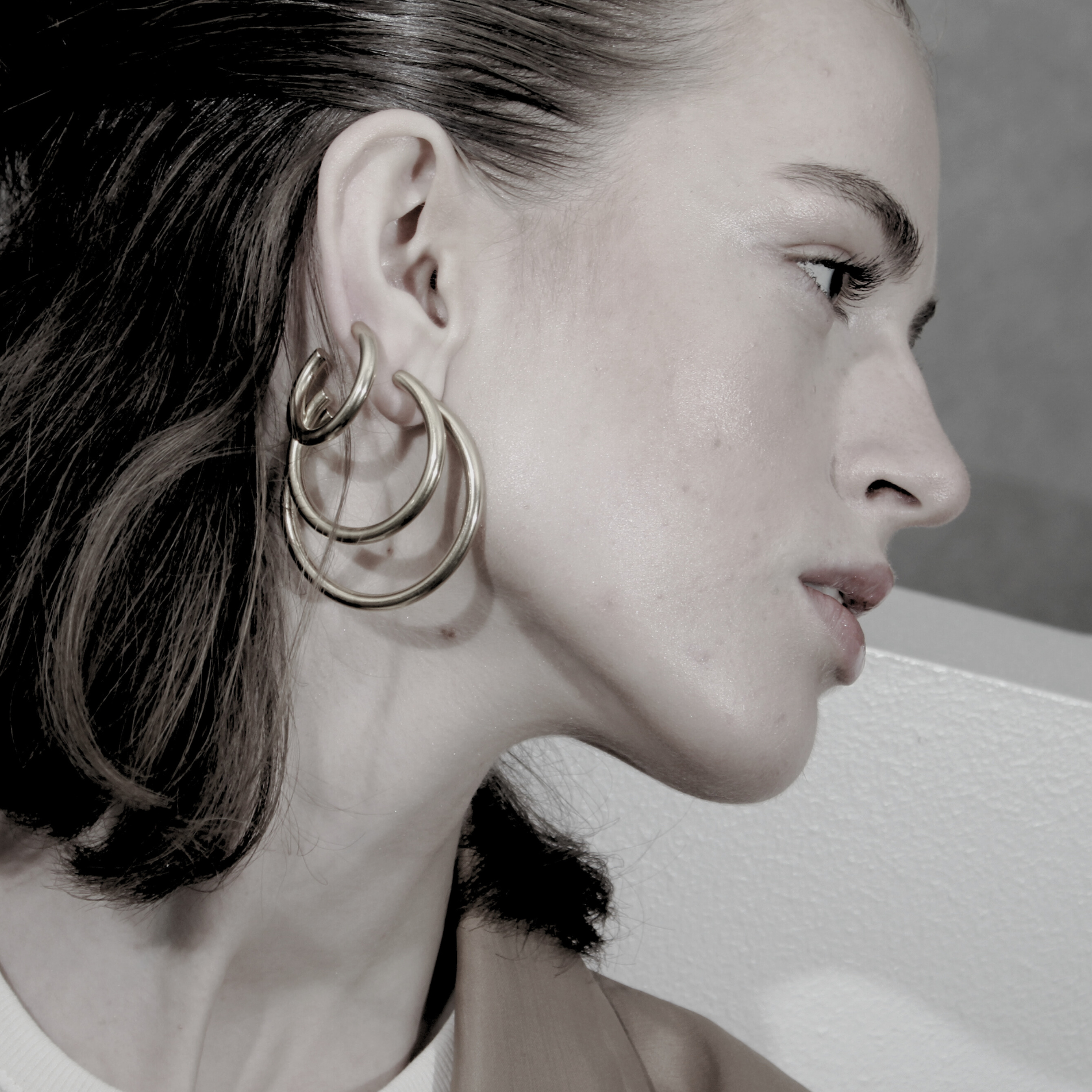 Passion Waterproof 50mm Chunky Hoop Earring Silver Plating I Dansk Copenhagen