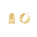 Courage Waterproof String Statement Hoop Earring 18K Gold Plating In BOX -DNSK Copenhagen