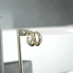 Joy Waterproof Clear CZ Double Hoop Earring 18K Gold Plating In BOX -DNSK Copenhagen