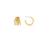 Joy Waterproof Clear CZ Multi Hoop Earring 18K Gold Plating In BOX -DNSK Copenhagen