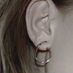 Courage Waterproof Boucle d'Oreille Organique Plaqué Argent, Dansk Copenhagen
