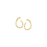 Courage Waterproof Organic Post Earring 18K Gold Plating, Dansk Copenhagen