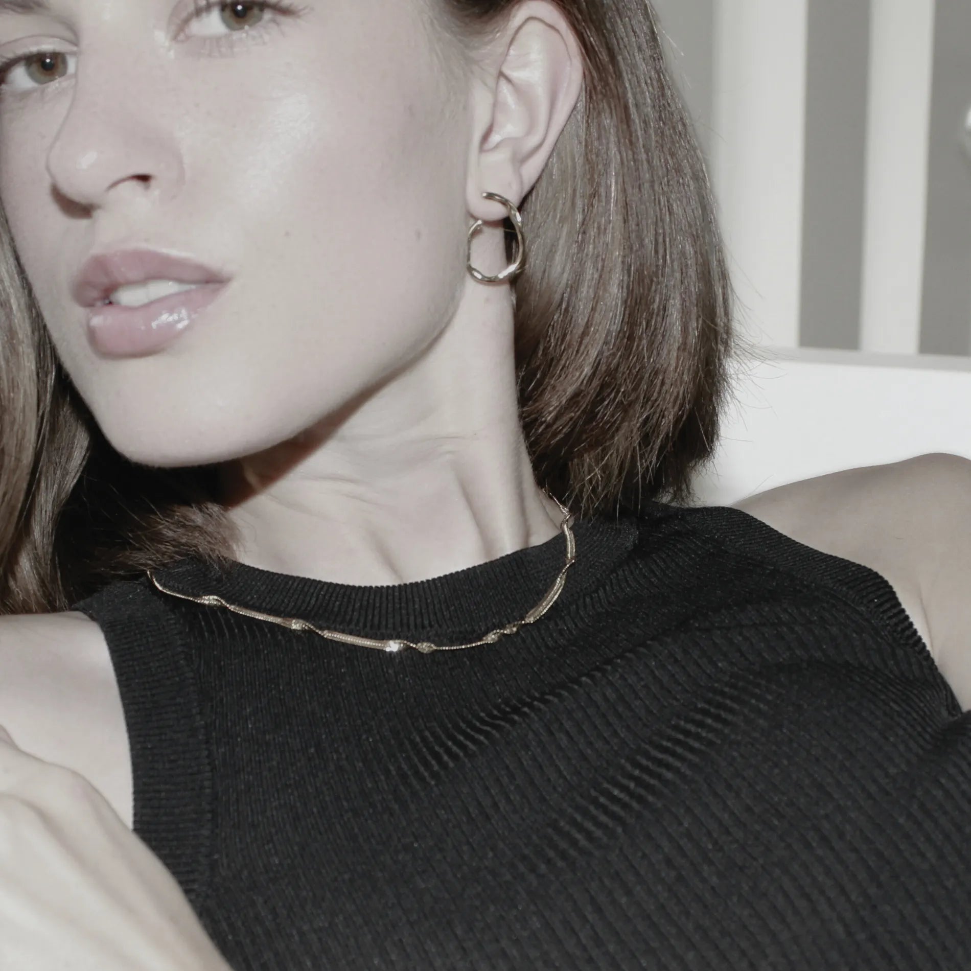 Courage Waterproof Organic Post Earring 18K Gold Plating, Dansk Copenhagen