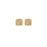 Joy Waterproof CZ Square Post Earring 18K Gold Plating, Dansk Copenhagen