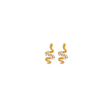 Joy Waterproof Snake CZ Post Earring 18K Gold Plating, Dansk Copenhagen