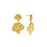 Courage Waterproof Boucle d'oreille quadrillée plaquée or 18K