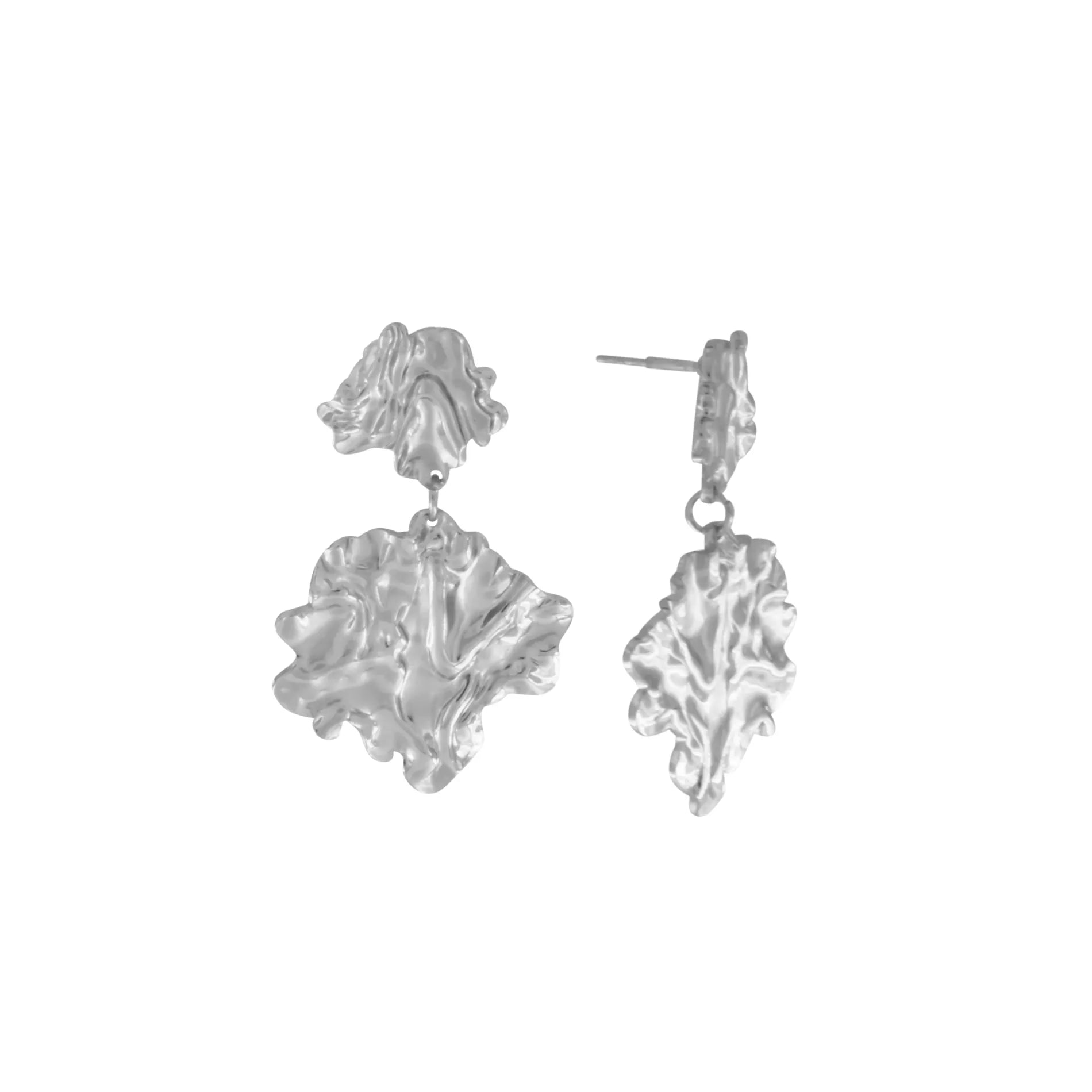 Courage Waterproof Quadrate Statement Earring Silver Plating, DNSK Copenhagen