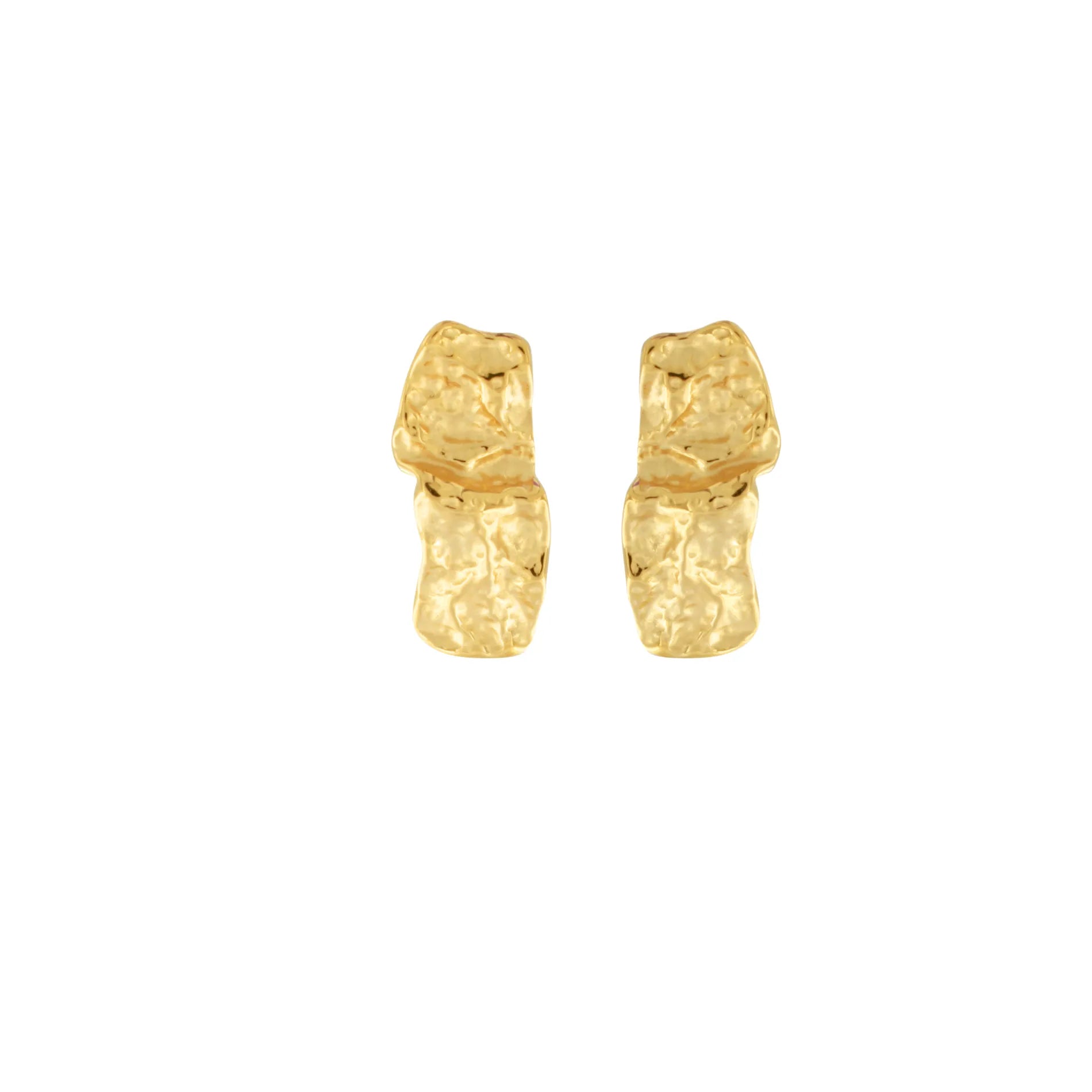 Courage Waterproof Square Statement Earring 18K Gold Plating, Dansk Copenhagen