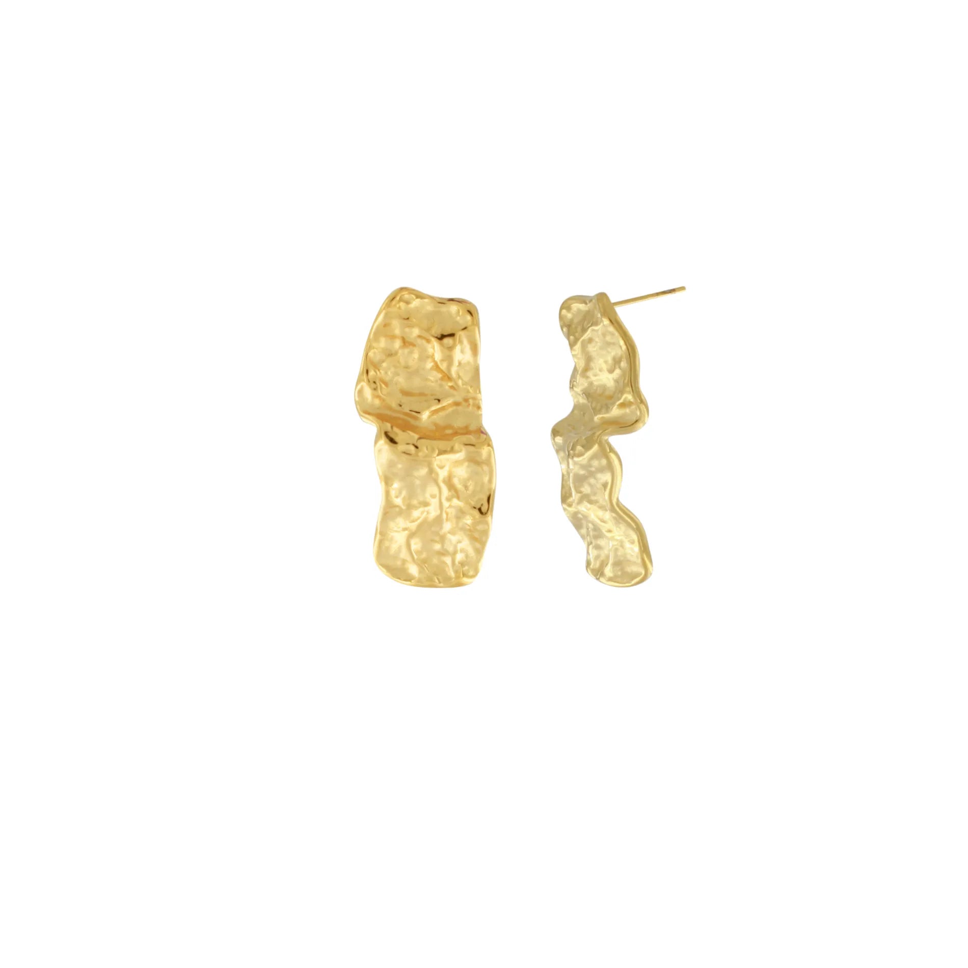 Courage Waterproof Square Statement Earring 18K Gold Plating, Dansk Copenhagen