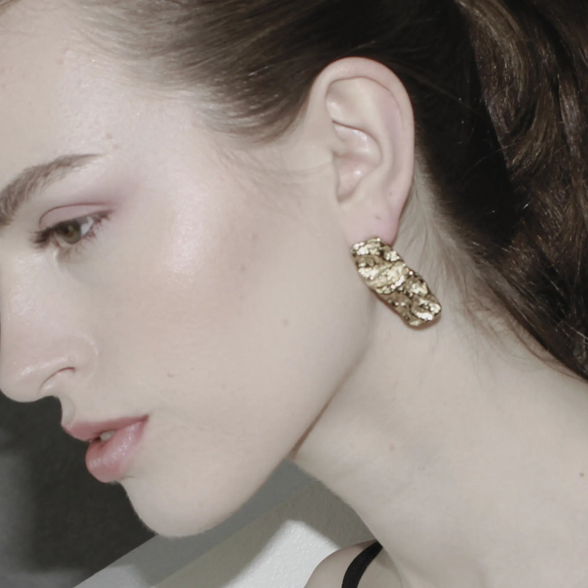 Courage Waterproof Square Statement Earring Silver Plating, Dansk Copenhagen