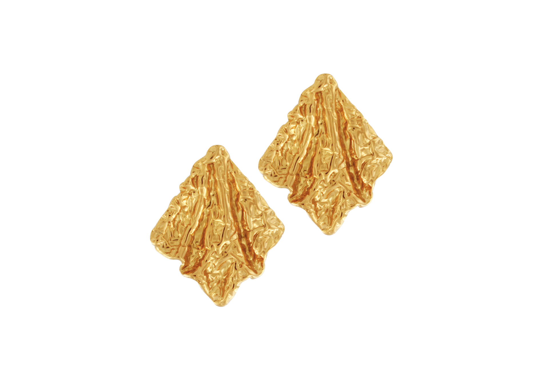 Courage Waterproof Ruitvormige oorbel 18K verguld, DNSK Kopenhagen