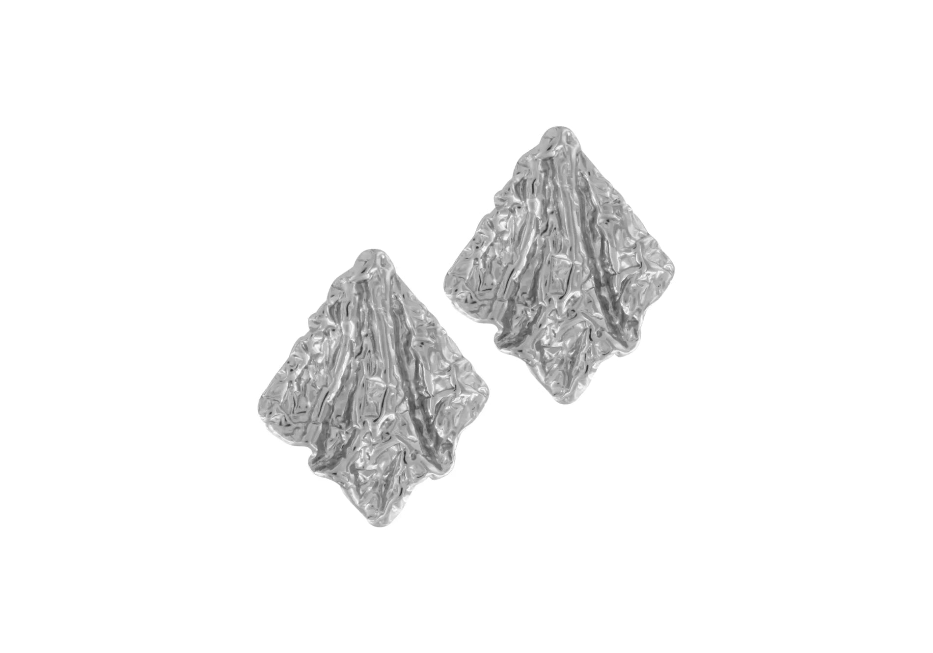 Courage Waterproof Rhombus Statement Earring Silver Plating, Dansk Copenhagen