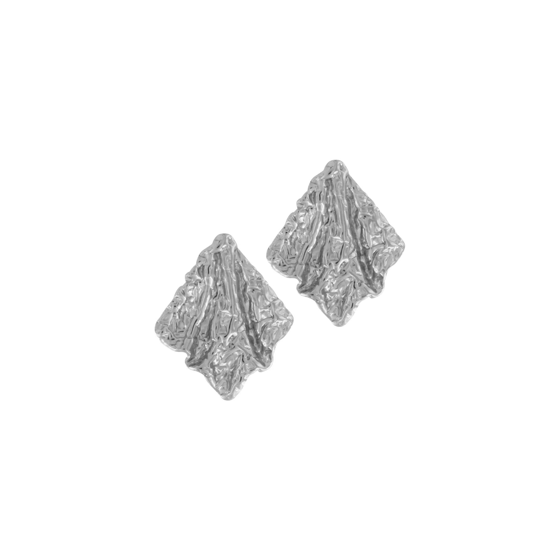 Courage Waterproof Rhombus Statement Earring Silver Plating, Dansk Copenhagen