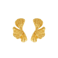 Courage Waterproof Curved Statement Earring 18K Gold Plating, Dansk Copenhagen