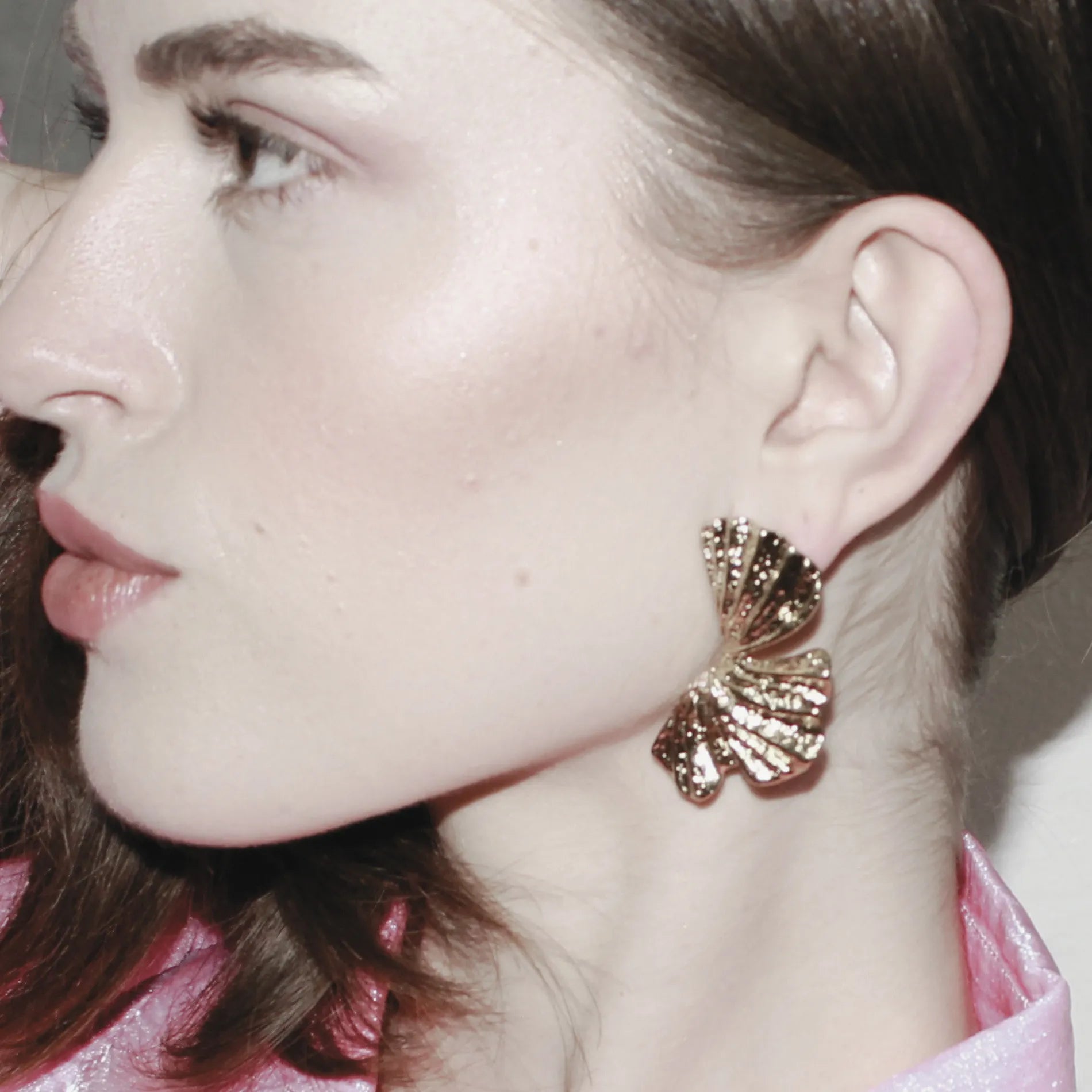 Courage Waterproof Curved Statement Earring Silver PlatingDNSK Copenhagen