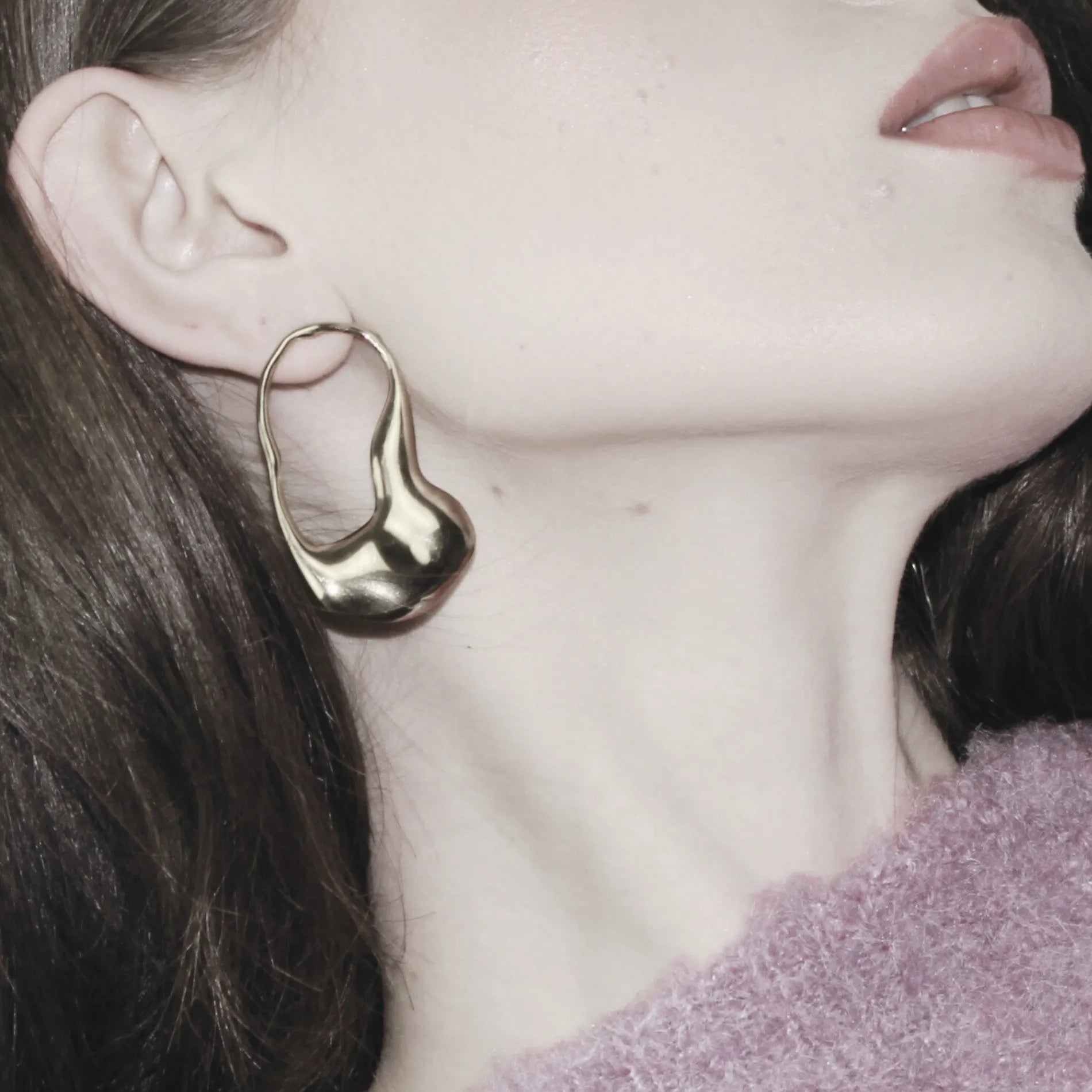 Courage Waterproof Artful Statement Earring Silver Plating, Dansk Copenhagen