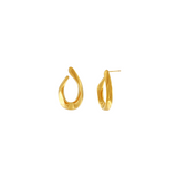 Courage Waterproof V Shape Statement Earring 18K Gold Plating, Dansk Copenhagen