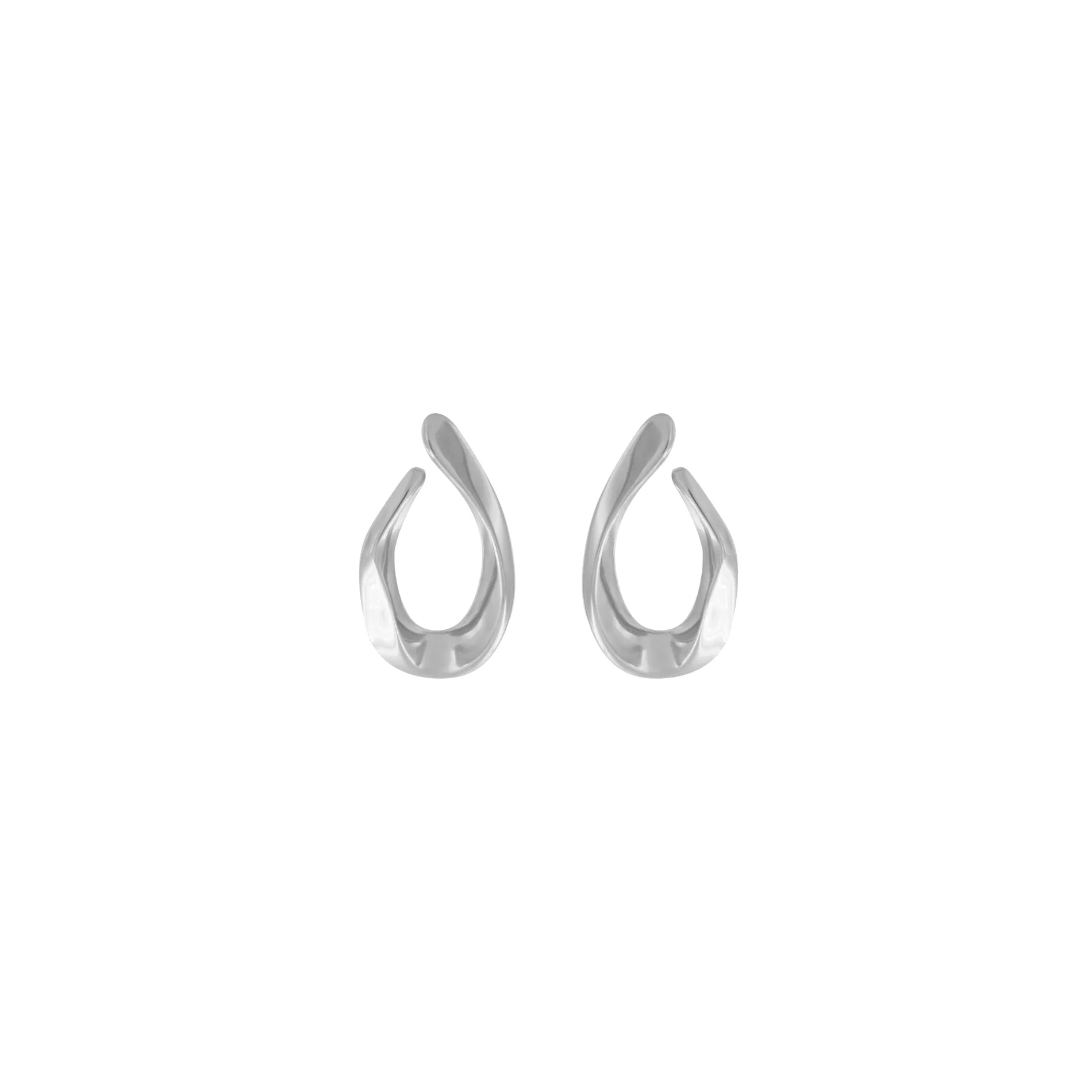 Courage Waterproof V Shape Statement Earring Silver Plating, Dansk Copenhagen