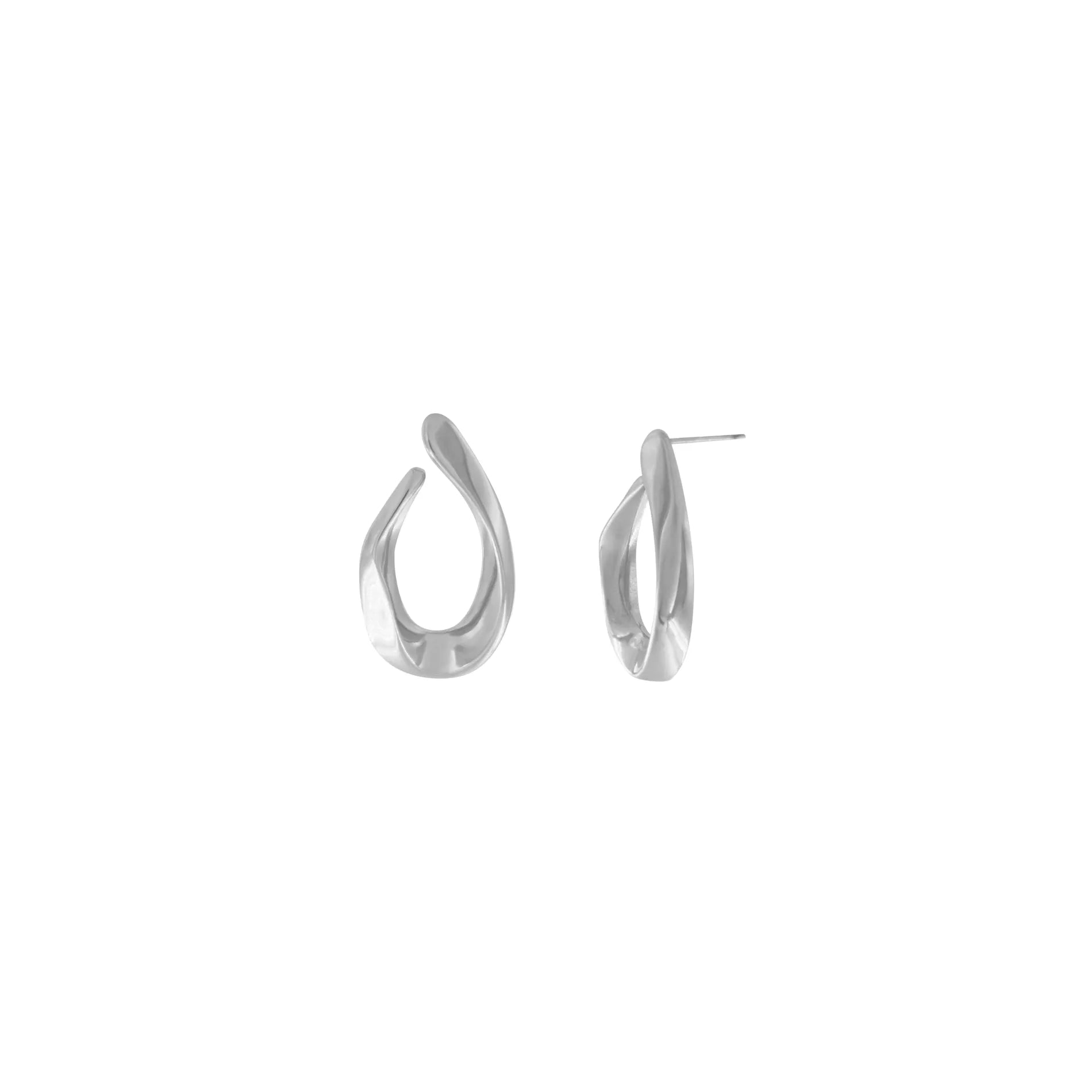 Courage Waterproof V Shape Statement Earring Silver Plating, Dansk Copenhagen