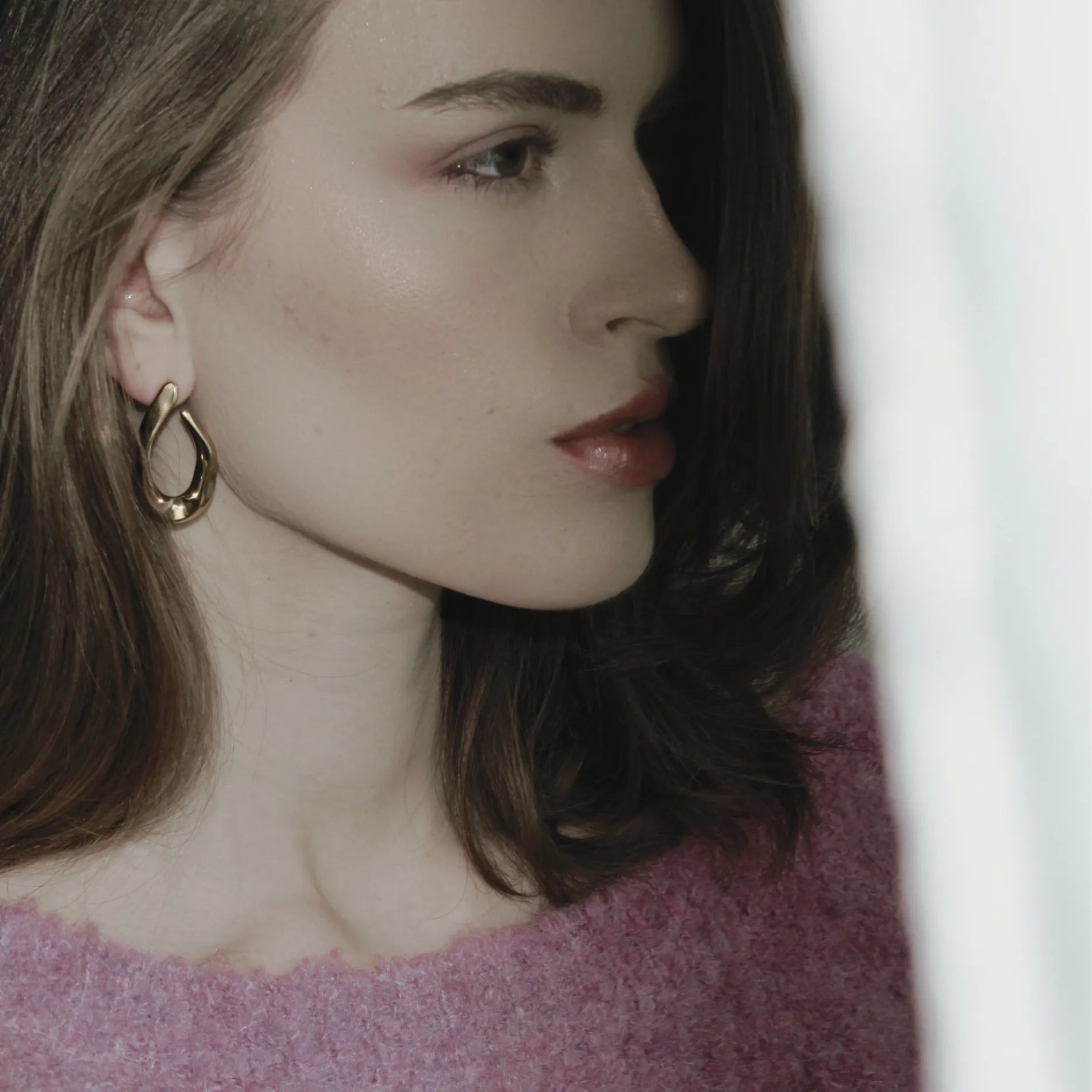 Courage Waterproof V Shape Statement Earring Silver Plating, Dansk Copenhagen