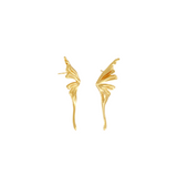 Courage Waterproof Wing Statement Earring 18K Gold Plating, Dansk Copenhagen