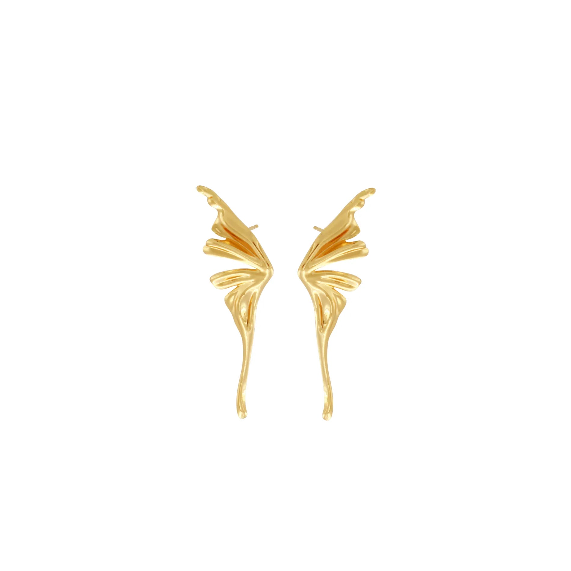 Courage Waterproof Wing Statement Earring 18K Gold Plating, Dansk Copenhagen