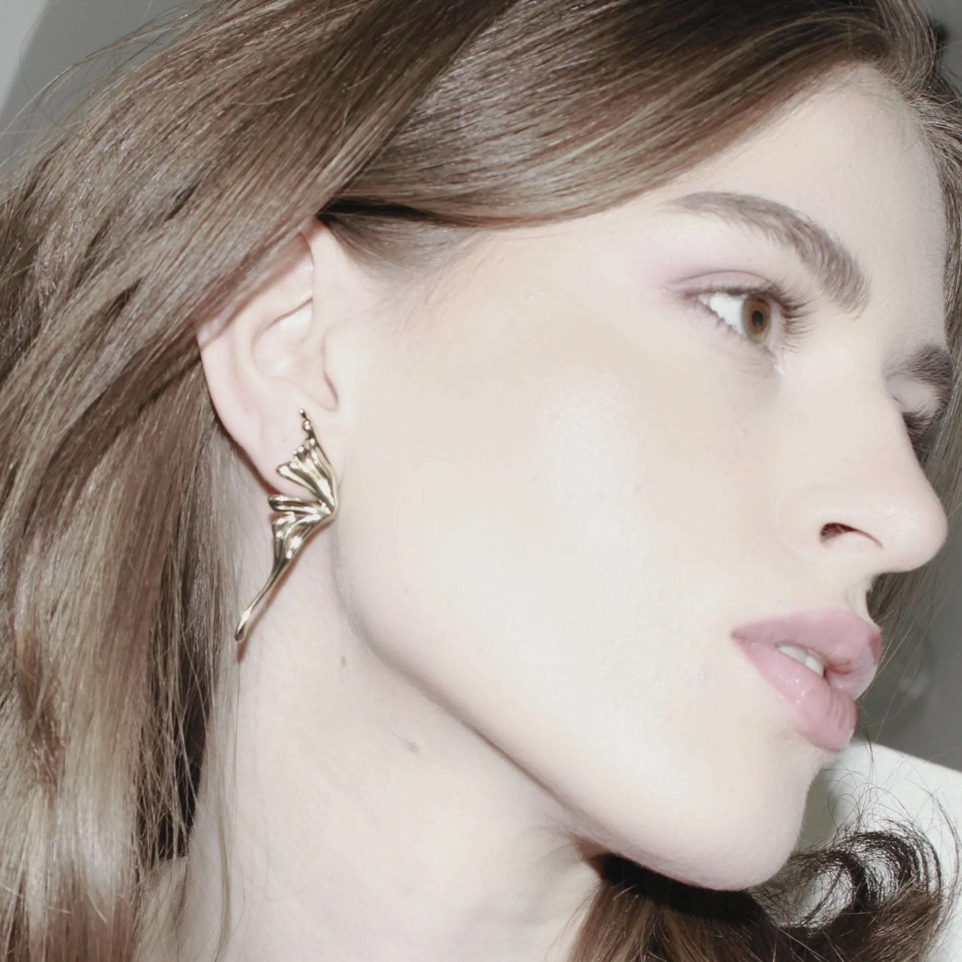 Courage Waterproof Wing Statement Earring Silver Plating, Dansk Copenhagen