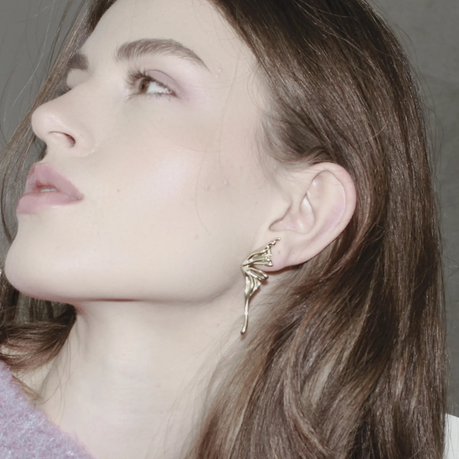 Courage Waterproof Wing Statement Earring Silver Plating, Dansk Copenhagen