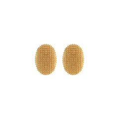Courage Waterproof Oblong Statement Earring 18K Gold Plating, Dansk Copenhagen