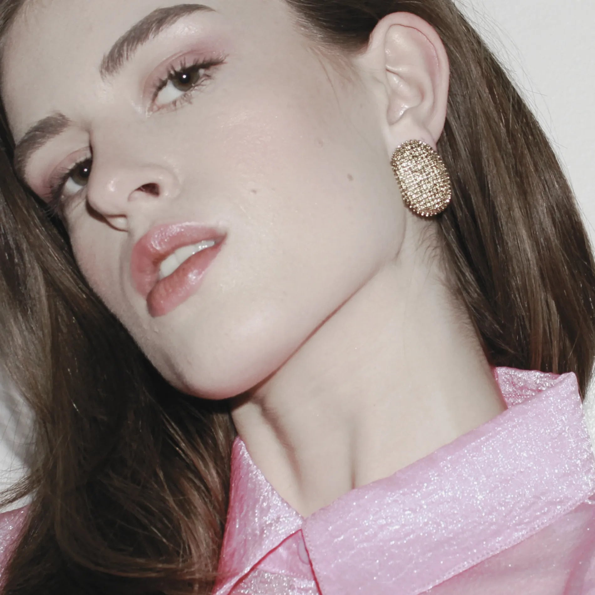 Courage Waterproof Oblong Statement Earring 18K Gold Plating, Dansk Copenhagen