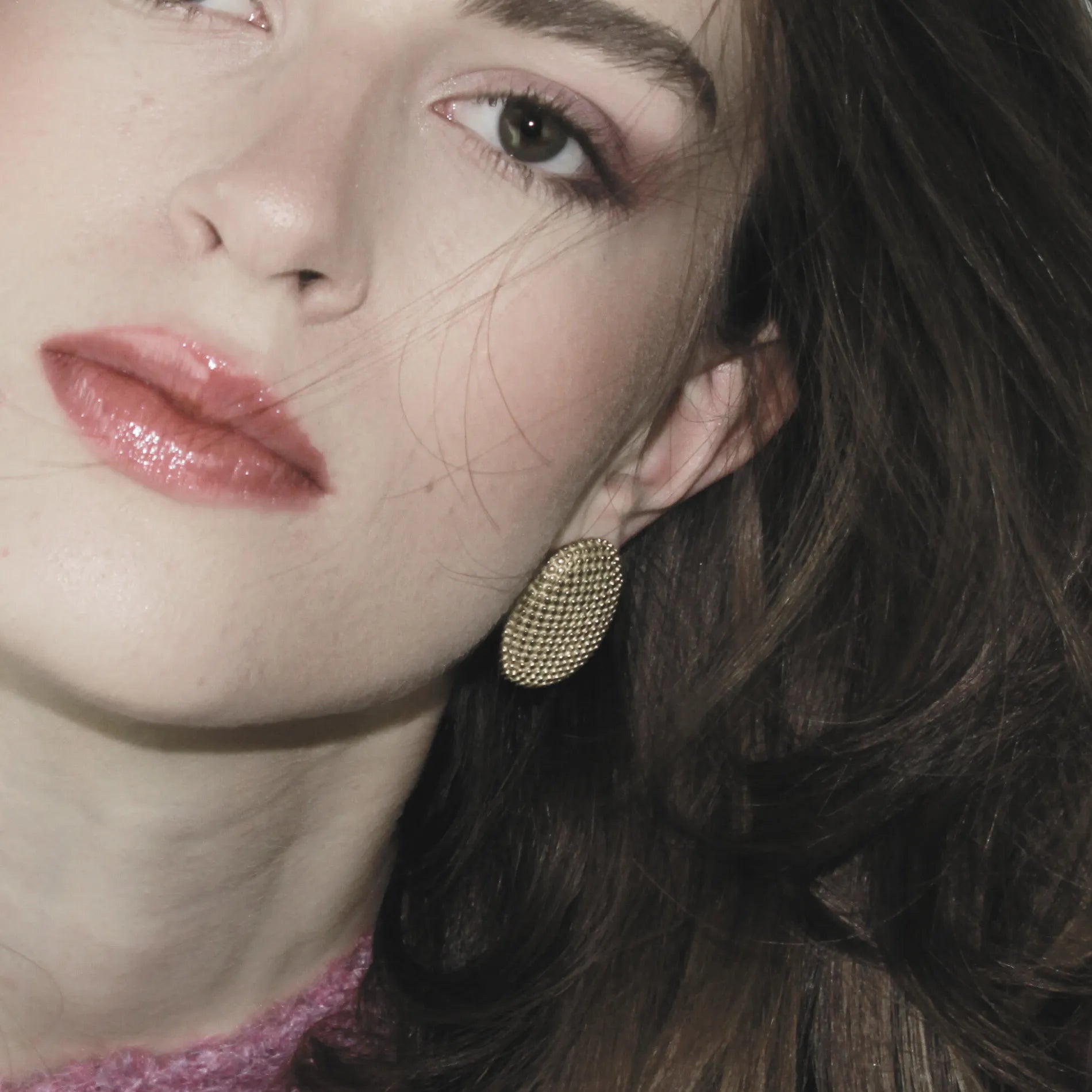 Courage Waterproof Oblong Statement Earring Silver Plating, Dansk Copenhagen