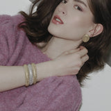 Courage Waterproof Oblong Statement Earring Silver Plating, Dansk Copenhagen