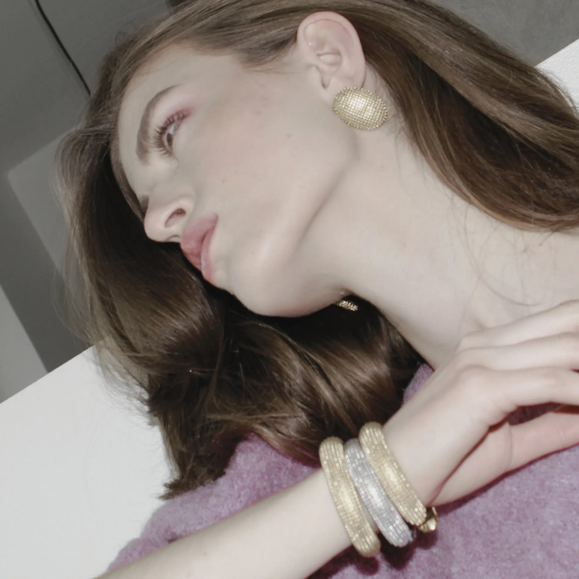 Courage Waterproof Oblong Statement Earring Silver Plating, Dansk Copenhagen