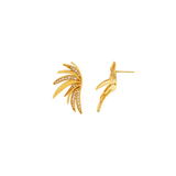 Joy Waterproof CZ Wing Statement Earring 18K Gold Plating, Dansk Copenhagen