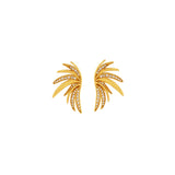 Joy Waterproof CZ Wing Statement Earring 18K Gold Plating, Dansk Copenhagen