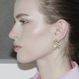 Joy Waterproof CZ Wing Statement Earring 18K Gold Plating, Dansk Copenhagen
