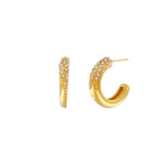 Joy Vandfast Clear Top CZ Hoop. Ørering 18K Guldbelagt, Dansk Copenhagen.