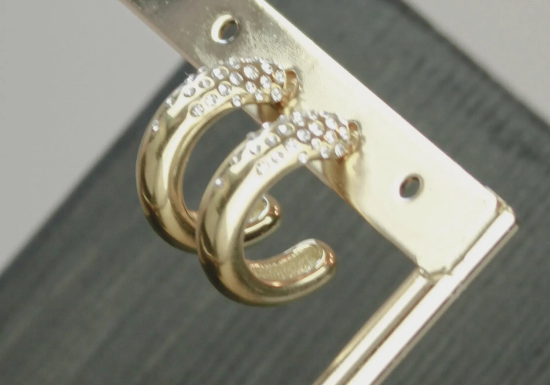 Joy Waterproof Clear Top CZ Hoop Earring 18K Gold Plating, Dansk Copenhagen