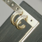 Joy Vandfast Clear Top CZ Hoop. Ørering 18K Guldbelagt, Dansk Copenhagen.