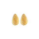 Joy Waterproof Clear Simple CZ Paisley Earring 18K Gold Plating, Dansk Copenhagen