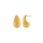 Joy Waterproof Helder eenvoudige CZ Paisley oorbel 18K verguld, Dansk Copenhagen