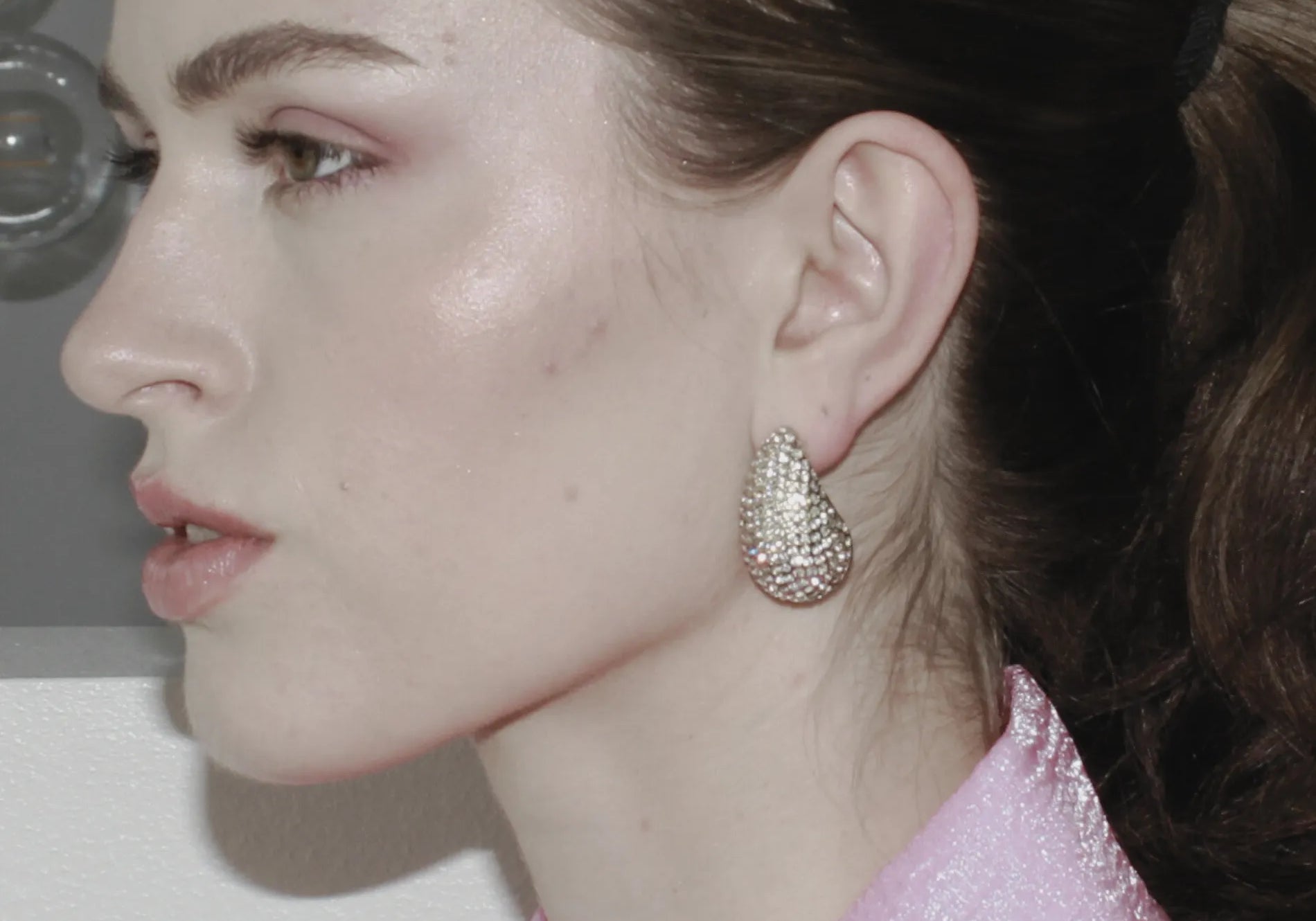 Joy Waterproof Clear Multi CZ Paisley Earring 18K Gold Plating, Dansk Copenhagen