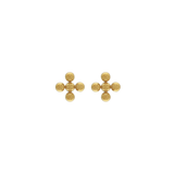 Love Waterproof  Dot Cross Post Earring 18K Gold Plating, Dansk Copenhagen