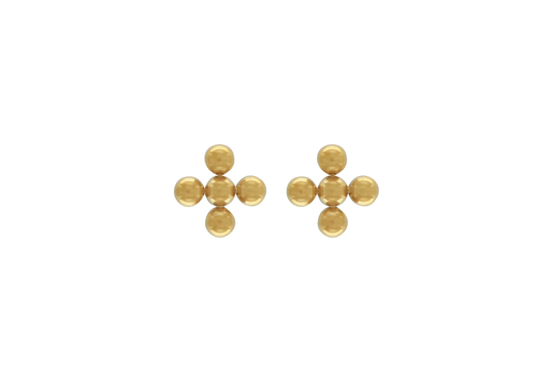 Love Waterproof  Dot Cross Post Earring 18K Gold Plating, Dansk Copenhagen