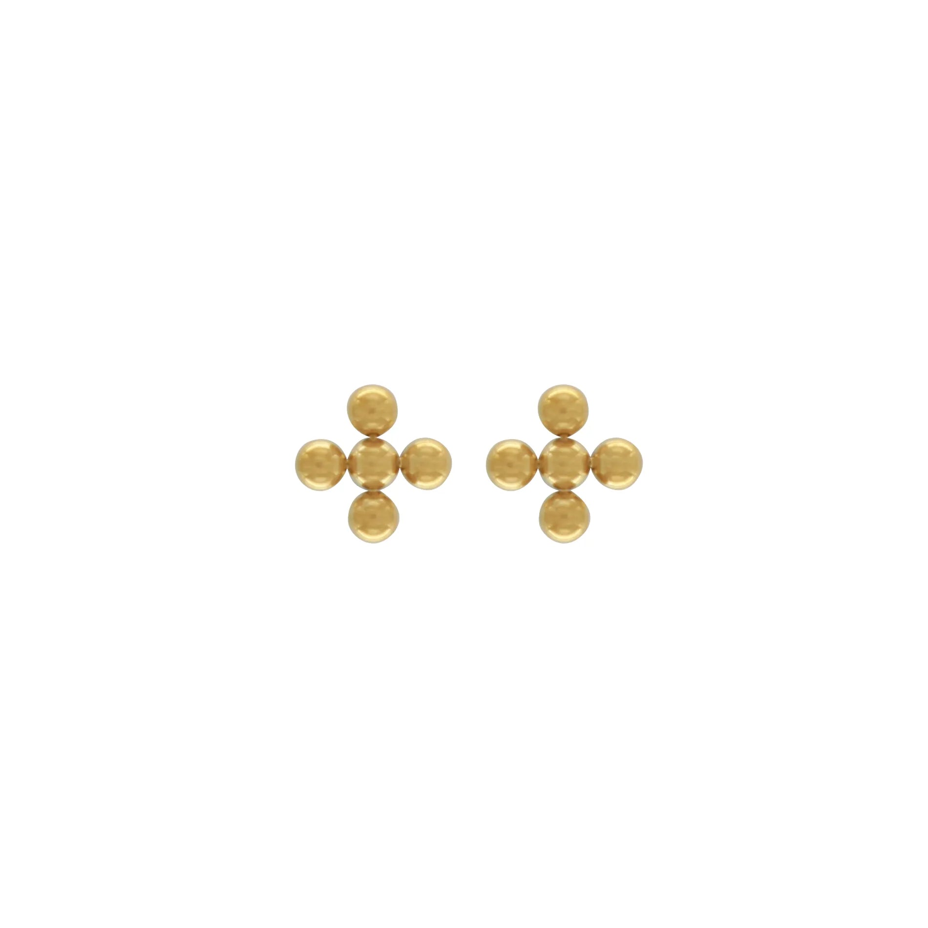 Love Waterproof  Dot Cross Post Earring 18K Gold Plating, Dansk Copenhagen